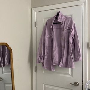 Washed Purple Cover-up Jacket